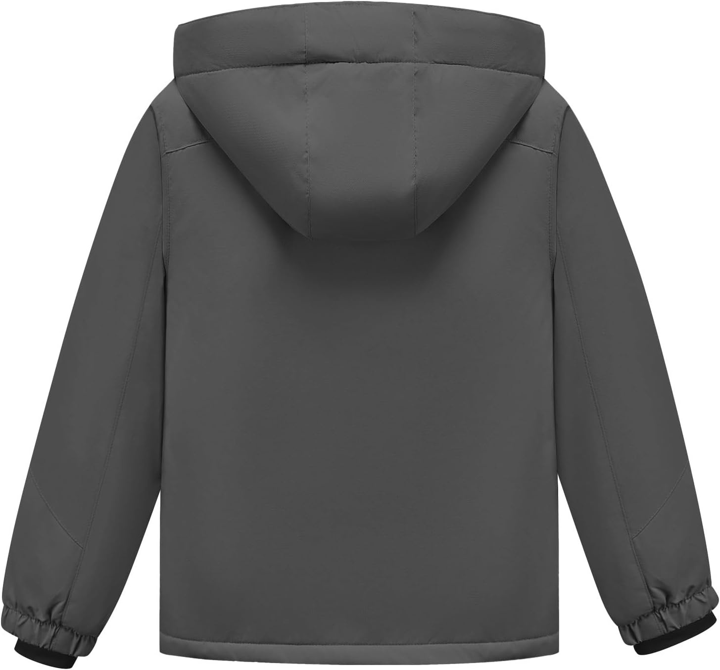 image:imageWULFUL Boys Waterproof Ski Jacket Kids Winter Snow Coat OutdoorDeep Grey