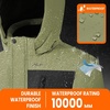 WULFUL Boy’s Waterproof Ski Jacket Kids Winter Snow Coat Outdoor(Arrny Green)