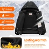 WULFUL Boy’s Waterproof Ski Jacket Kids Winter Snow Coat Outdoor(Black)
