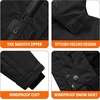 WULFUL Boy’s Waterproof Ski Jacket Kids Winter Snow Coat Outdoor(Black Grey)