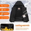 WULFUL Boy’s Waterproof Ski Jacket Kids Winter Snow Coat Outdoor(Black Grey)