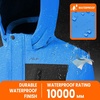 WULFUL Boy’s Waterproof Ski Jacket Kids Winter Snow Coat Outdoor(Blue)