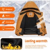 WULFUL Boy’s Waterproof Ski Jacket Kids Winter Snow Coat Outdoor(Brown)