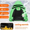 WULFUL Boy’s Waterproof Ski Jacket Kids Winter Snow Coat Outdoor(Green)