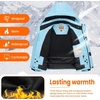 WULFUL Boy’s Waterproof Ski Jacket Kids Winter Snow Coat Outdoor(Light Blue)