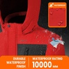 WULFUL Boy’s Waterproof Ski Jacket Kids Winter Snow Coat Outdoor(Red)
