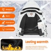 WULFUL Boy’s Waterproof Ski Jacket Kids Winter Snow Coat Outdoor(White)