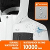 WULFUL Boy’s Waterproof Ski Jacket Kids Winter Snow Coat Outdoor(White)