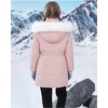 WULFUL Girl’s Winter Long Coats Hooded Parka Kids Warm Puffer Jacket(Light Pink)