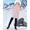 WULFUL Girl’s Winter Long Coats Hooded Parka Kids Warm Puffer Jacket(Light Pink)