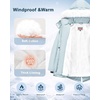 WULFUL Girl’s Winter Parka Coat Long Waterproof Warm Fleece Puffer Jacket(Light Blue)