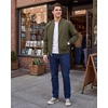 WULFUL Men’s Bomber Jacket Lightweight Casual Windbreaker Zip Up Coat(Army Green)