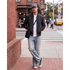WULFUL Men’s Bomber Jacket Lightweight Casual Windbreaker Zip Up Coat(Black)