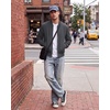 WULFUL Men’s Bomber Jacket Lightweight Casual Windbreaker Zip Up Coat(Deep Grey)