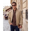 WULFUL Men’s Bomber Jacket Lightweight Casual Windbreaker Zip Up Coat(Khaki)
