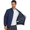 WULFUL Men’s Bomber Jacket Lightweight Casual Windbreaker Zip Up Coat(Nav)