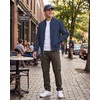 WULFUL Men’s Bomber Jacket Lightweight Casual Windbreaker Zip Up Coat(Navy)