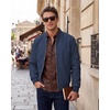 WULFUL Men’s Bomber Jacket Lightweight Casual Windbreaker Zip Up Coat(Navy)