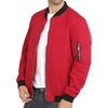 WULFUL Men’s Bomber Jacket Lightweight Casual Windbreaker Zip Up Coat(Wine Re)