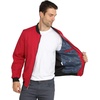 WULFUL Men’s Bomber Jacket Lightweight Casual Windbreaker Zip Up Coat(Wine Re)