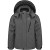 WULFUL Boy’s Waterproof Ski Jacket Kids Winter Snow Coat Outdoor(Deep Grey)