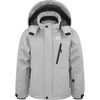 WULFUL Boy’s Waterproof Ski Jacket Kids Winter Snow Coat Outdoor(Grey)