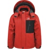 WULFUL Boy’s Waterproof Ski Jacket Kids Winter Snow Coat Outdoor(Red)