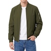 WULFUL Men’s Bomber Jacket Lightweight Casual Windbreaker Zip Up Coat(Army Green)