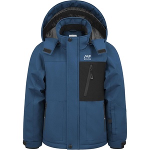 WULFUL Boy’s Waterproof Ski Jacket Kids Winter Snow Coat Outdoor(Aqua)