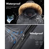 WULFUL Boy’s Winter Coat Waterproof Fleece Lined Parka Jackets Kids Hooded Puffer Outerwear(Grey)