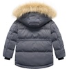 WULFUL Boy’s Winter Coat Waterproof Fleece Lined Parka Jackets Kids Hooded Puffer Outerwear(Grey)